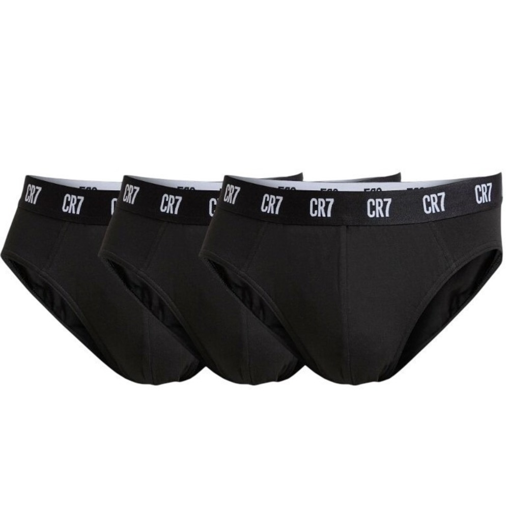 CR7 Cristiano‎ Ronaldo 2XL 3 Pack Cotton Stretch Briefs Black Men's Underwear
